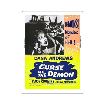 CURSE OF THE DEMON (2) 1957 Movie Poster - STICKER Vinyl Kiss-Cut Decal 3 Inch White - The Sticker Space
