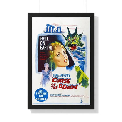 CURSE OF THE DEMON (NIGHT OF THE DEMON) 1957 - Framed Movie Poster - The Sticker Space