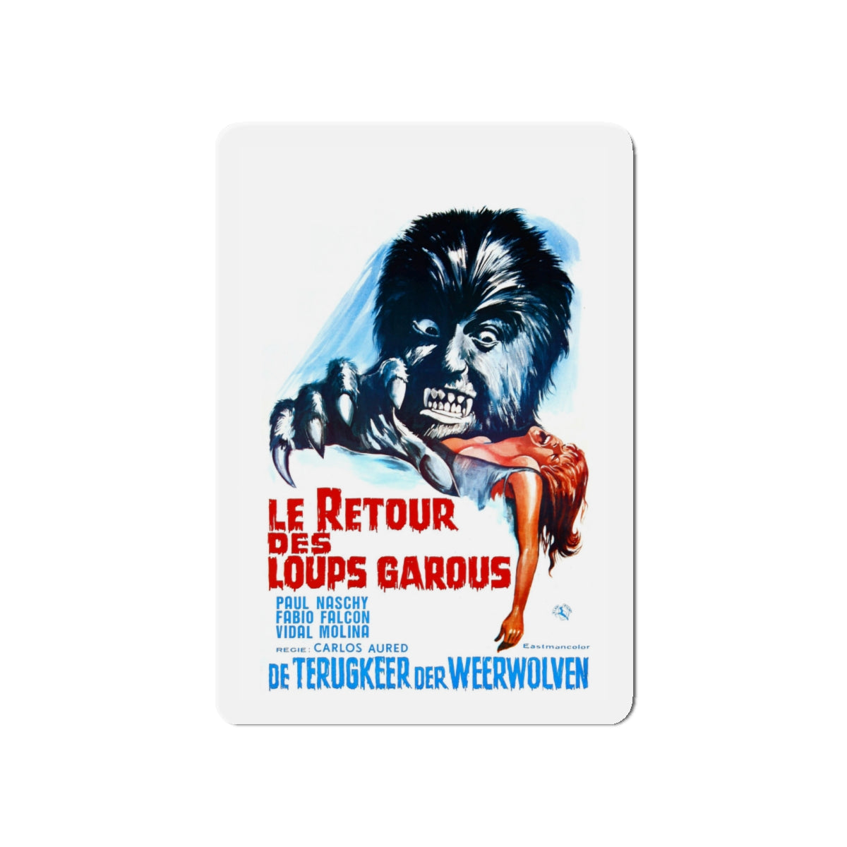 CURSE OF THE DEVIL (Belgian) 1973 Movie Poster - Die-Cut Magnet-5" x 5"-The Sticker Space