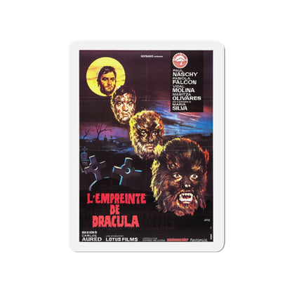 CURSE OF THE DEVIL (FRENCH) 1973 Movie Poster - Die-Cut Magnet-4" x 4"-The Sticker Space