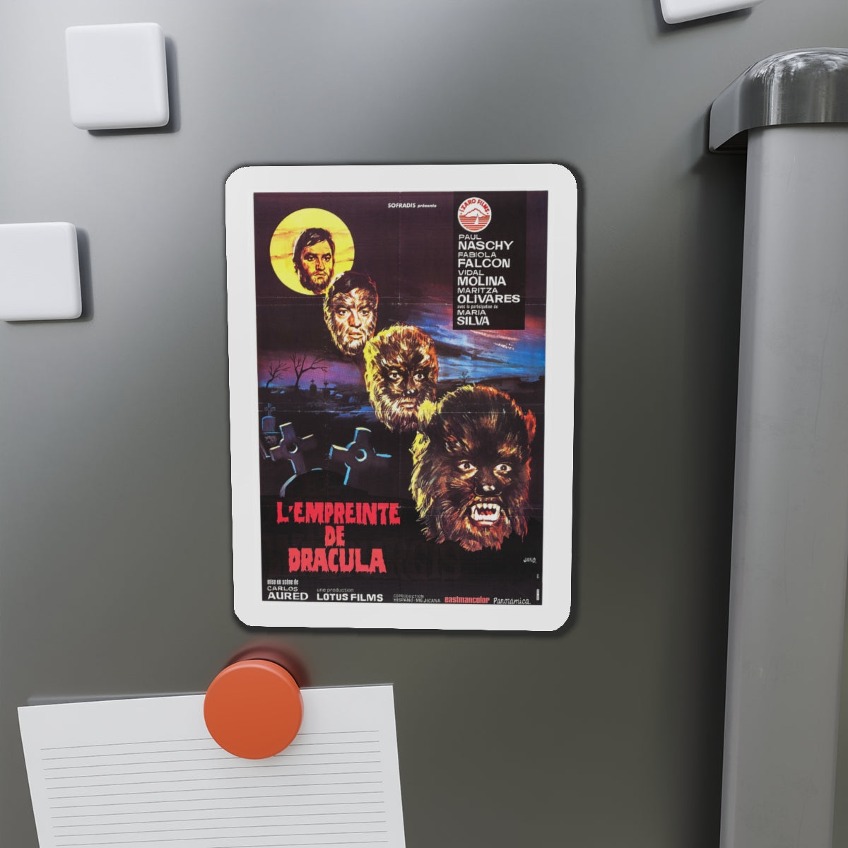 CURSE OF THE DEVIL (FRENCH) 1973 Movie Poster - Die-Cut Magnet-The Sticker Space