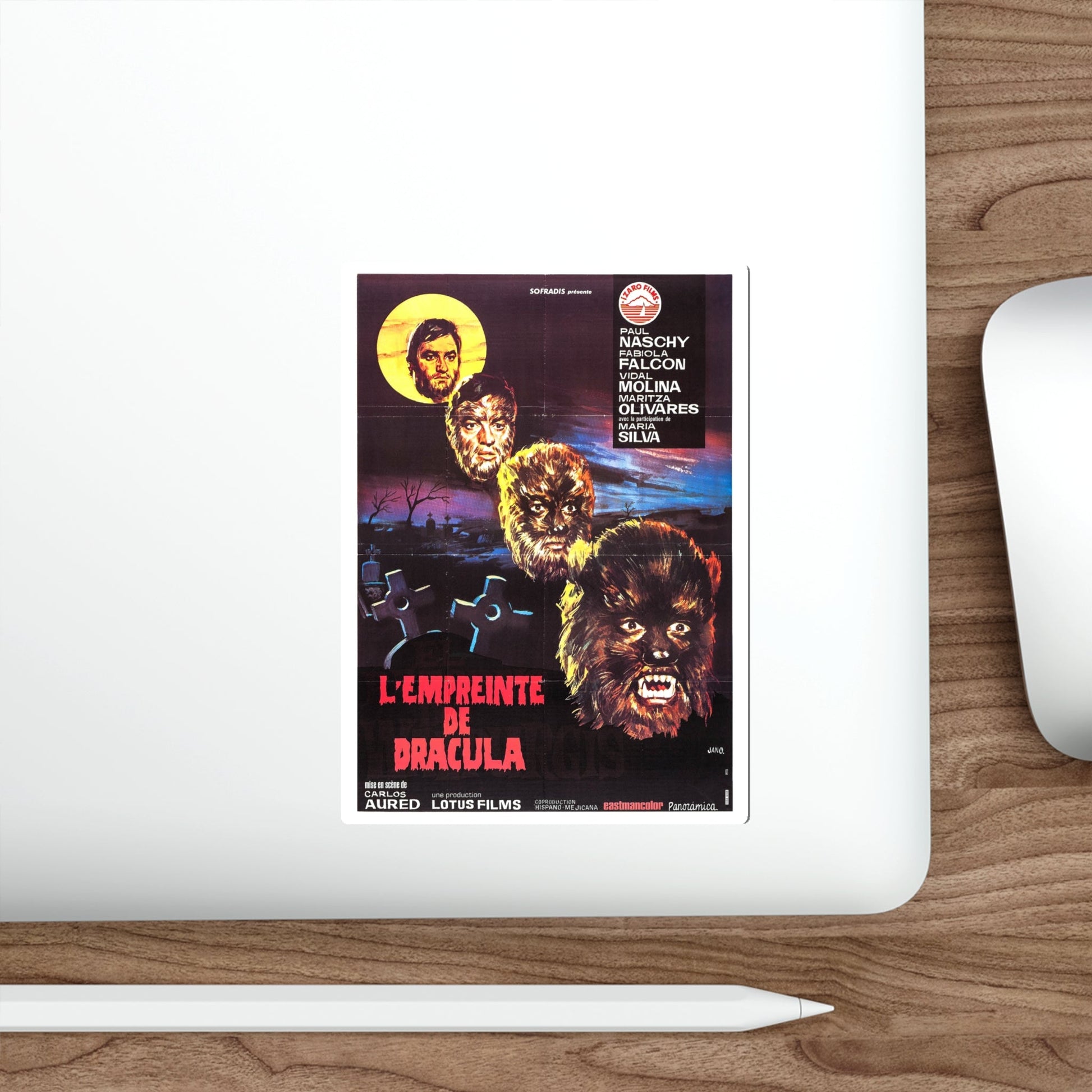 CURSE OF THE DEVIL (FRENCH) 1973 Movie Poster STICKER Vinyl Die-Cut Decal-The Sticker Space