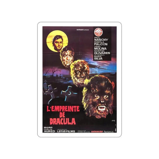 CURSE OF THE DEVIL (FRENCH) 1973 Movie Poster STICKER Vinyl Die-Cut Decal 2 Inch - The Sticker Space