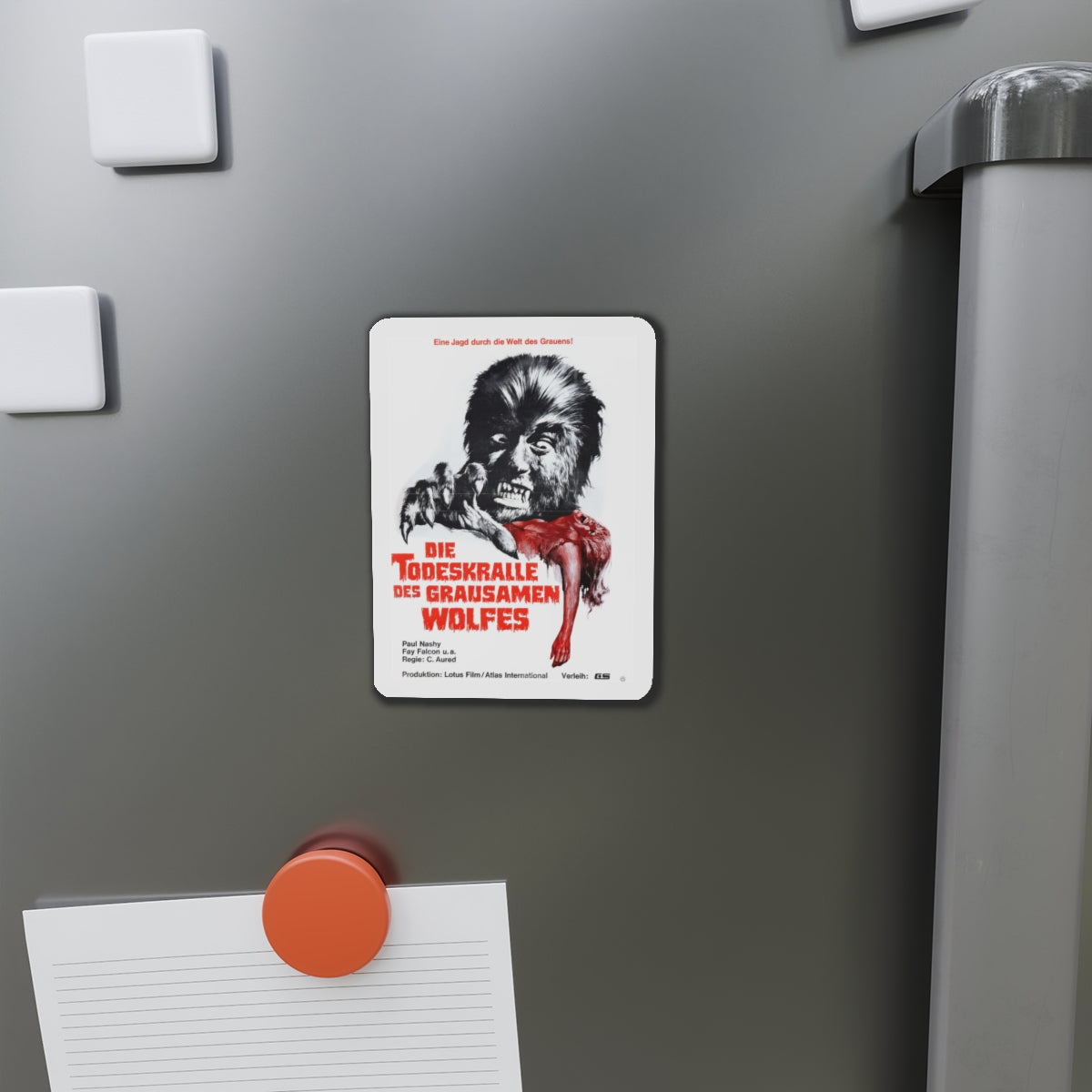 CURSE OF THE DEVIL (GERMAN) 1973 Movie Poster - Die-Cut Magnet-The Sticker Space