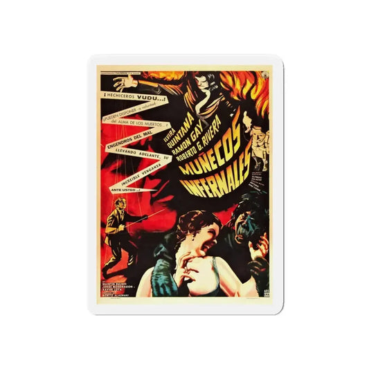 CURSE OF THE DOLL PEOPLE 1961 Movie Poster - Refrigerator Magnet 6 Inch - The Sticker Space