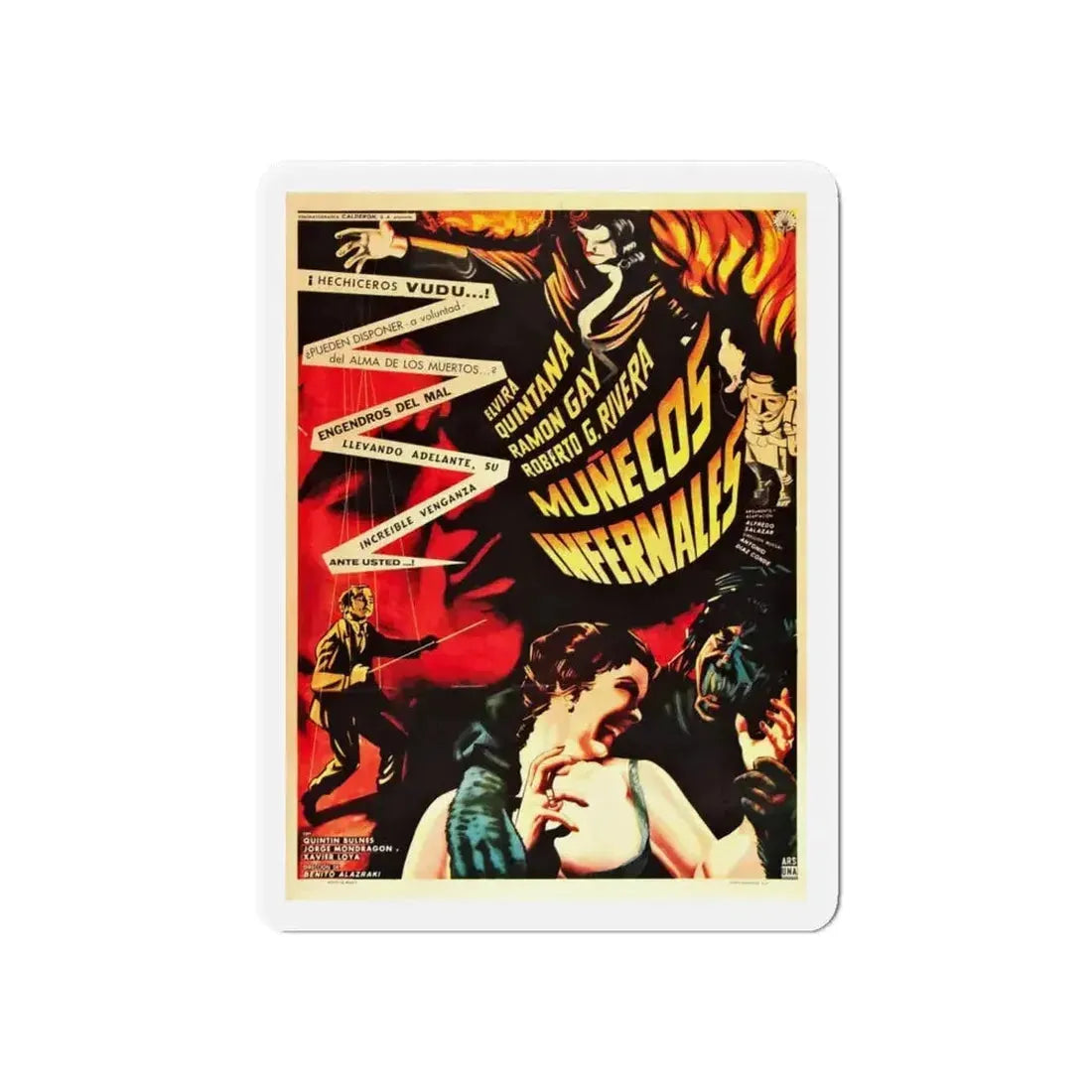 CURSE OF THE DOLL PEOPLE 1961 Movie Poster - Refrigerator Magnet - The Sticker Space