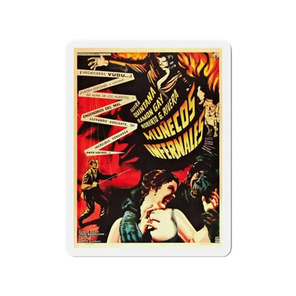 CURSE OF THE DOLL PEOPLE 1961 Movie Poster - Refrigerator Magnet - The Sticker Space