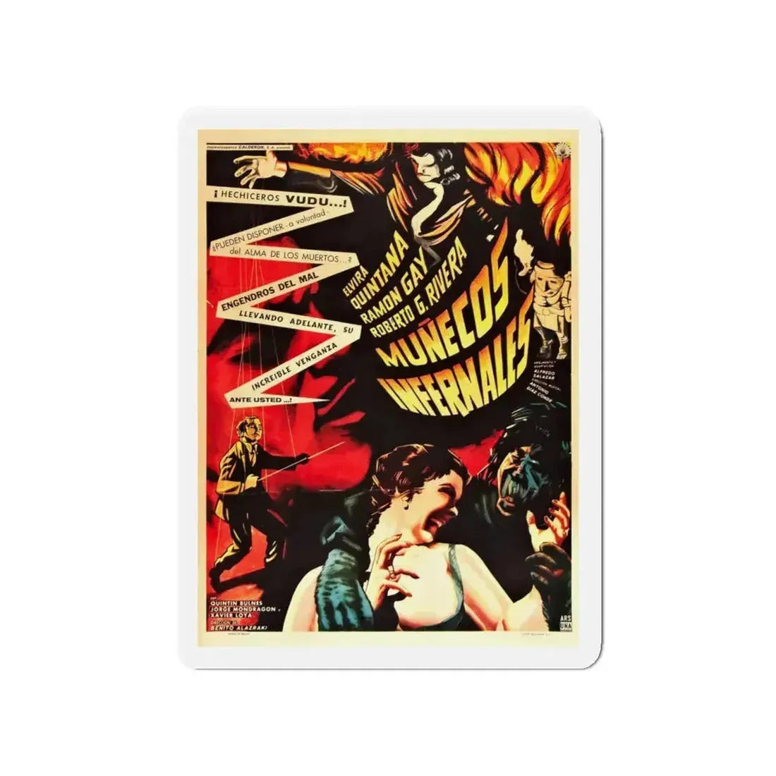 CURSE OF THE DOLL PEOPLE 1961 Movie Poster - Refrigerator Magnet - The Sticker Space