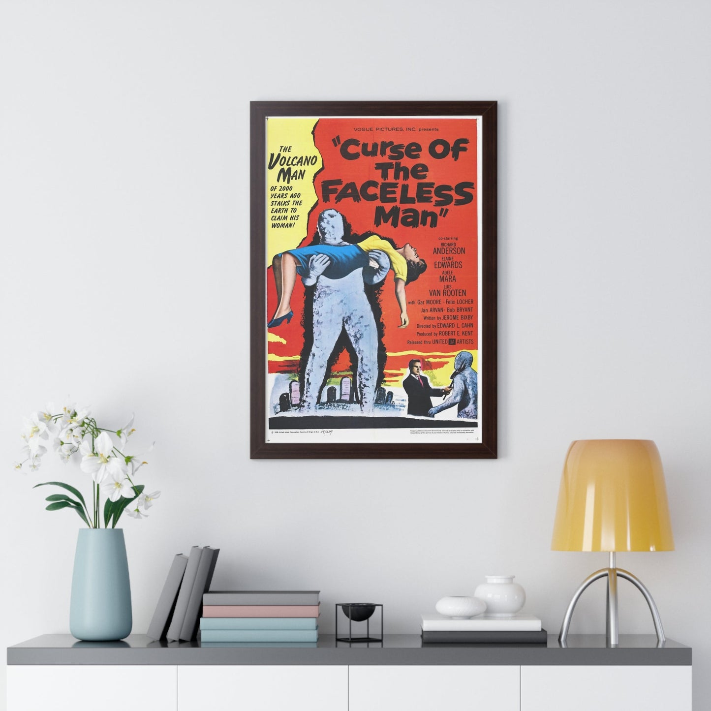 CURSE OF THE FACELESS MAN 1958 - Framed Movie Poster-The Sticker Space