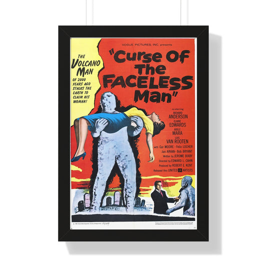 CURSE OF THE FACELESS MAN 1958 - Framed Movie Poster-16″ x 24″-The Sticker Space