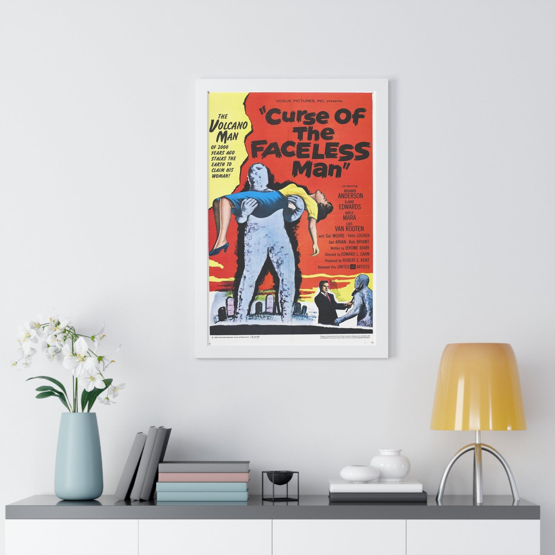 CURSE OF THE FACELESS MAN 1958 - Framed Movie Poster-The Sticker Space