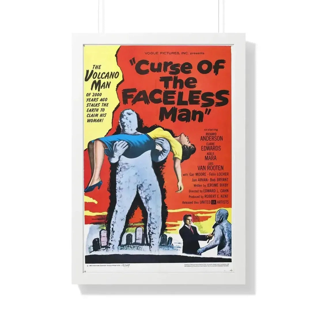 CURSE OF THE FACELESS MAN 1958 - Framed Movie Poster - The Sticker Space