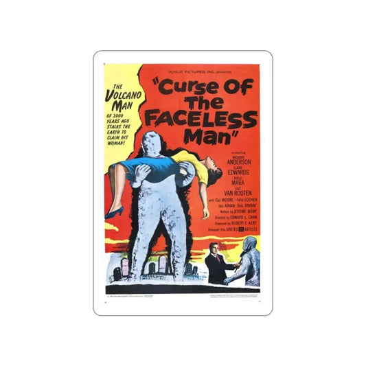 CURSE OF THE FACELESS MAN 1958 Movie Poster STICKER Vinyl Die-Cut Decal 2 Inch - The Sticker Space