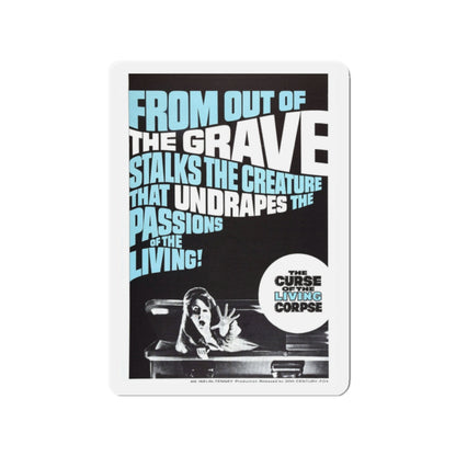 CURSE OF THE LIVING CORPSE 1964 Movie Poster - Die-Cut Magnet-2" x 2"-The Sticker Space