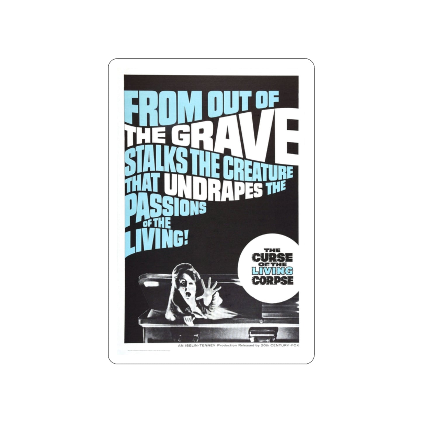 CURSE OF THE LIVING CORPSE 1964 Movie Poster STICKER Vinyl Die-Cut Decal-2 Inch-The Sticker Space