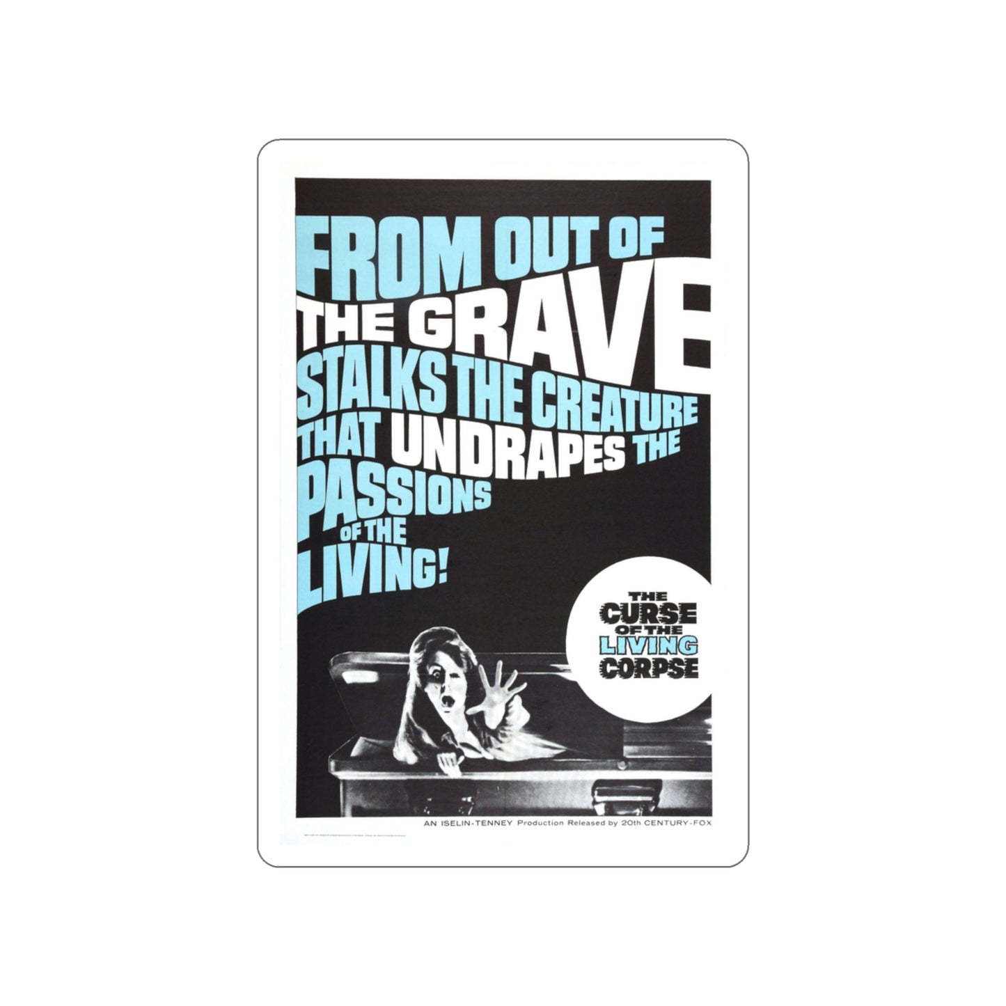 CURSE OF THE LIVING CORPSE 1964 Movie Poster STICKER Vinyl Die-Cut Decal-3 Inch-The Sticker Space