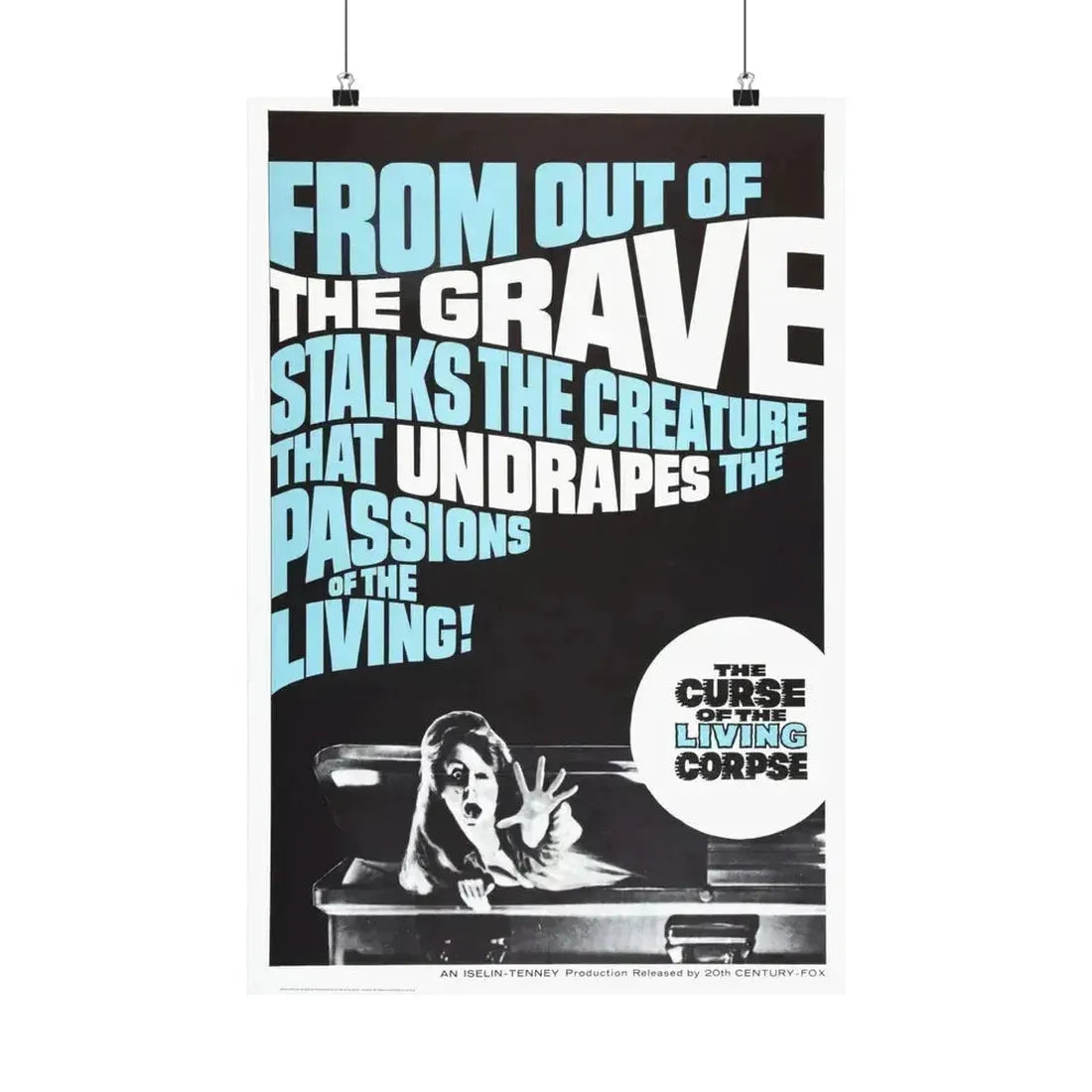 CURSE OF THE LIVING CORPSE 1964 - Paper Movie Poster 16″ x 24″ Matte - The Sticker Space