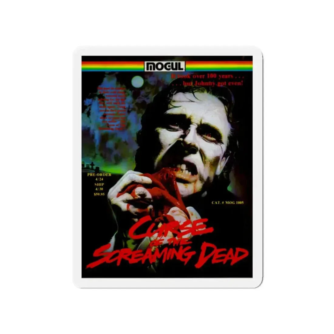 CURSE OF THE SCREAMING DEAD 1982 Movie Poster - Refrigerator Magnet 4 Inch - The Sticker Space