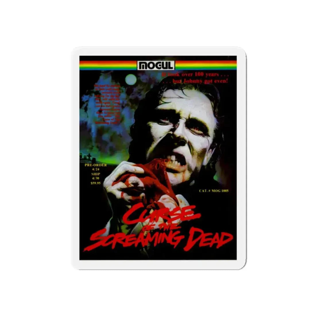 CURSE OF THE SCREAMING DEAD 1982 Movie Poster - Refrigerator Magnet 6 Inch - The Sticker Space