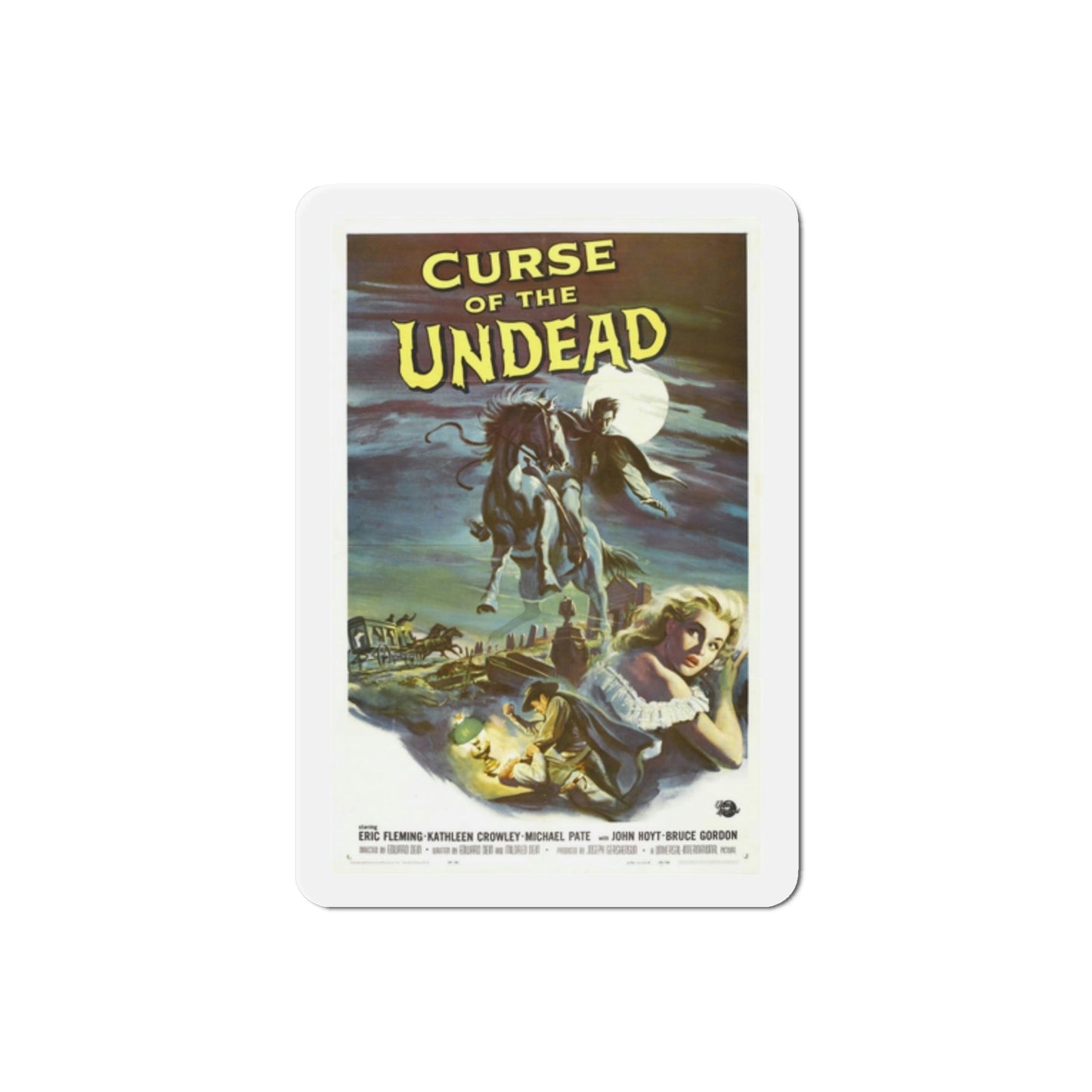 Curse of the Undead 1959 Movie Poster Die-Cut Magnet-2 Inch-The Sticker Space