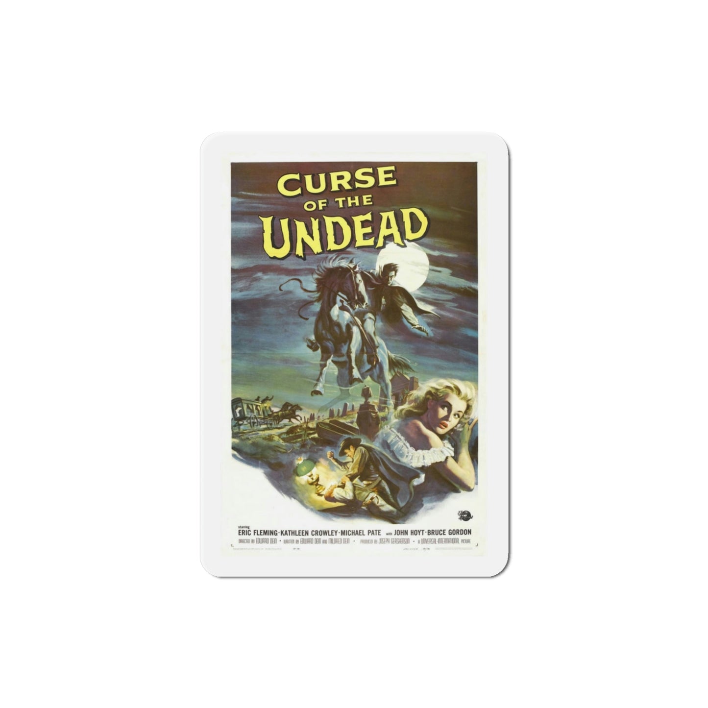 Curse of the Undead 1959 Movie Poster Die-Cut Magnet-3 Inch-The Sticker Space