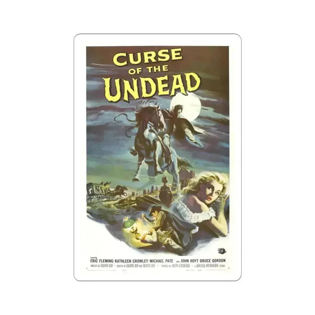 Curse of the Undead 1959 Movie Poster - STICKER Vinyl Kiss-Cut Decal 6 Inch White - The Sticker Space