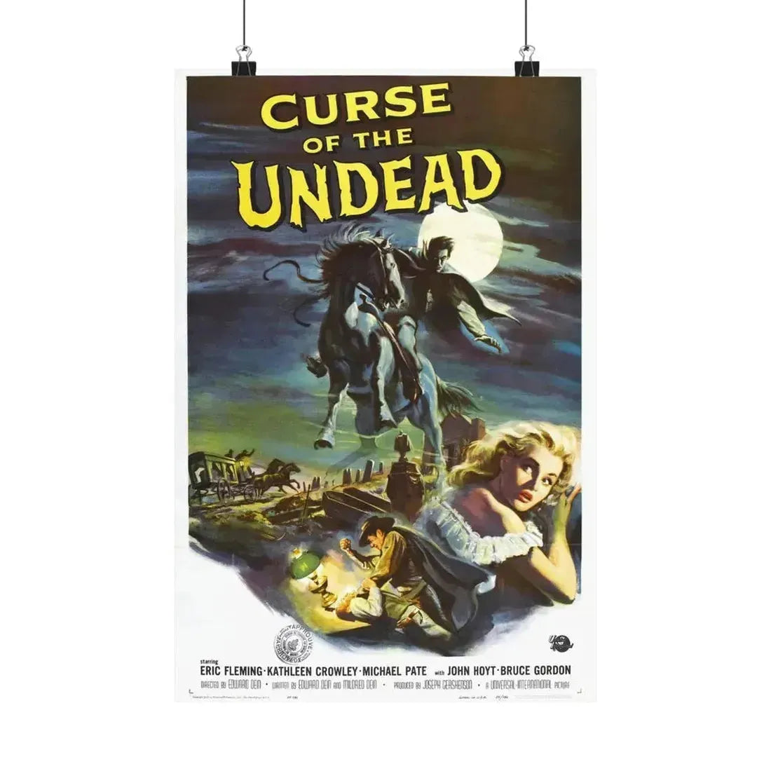 CURSE OF THE UNDEAD 1959 - Paper Movie Poster 12″ x 18″ Matte - The Sticker Space