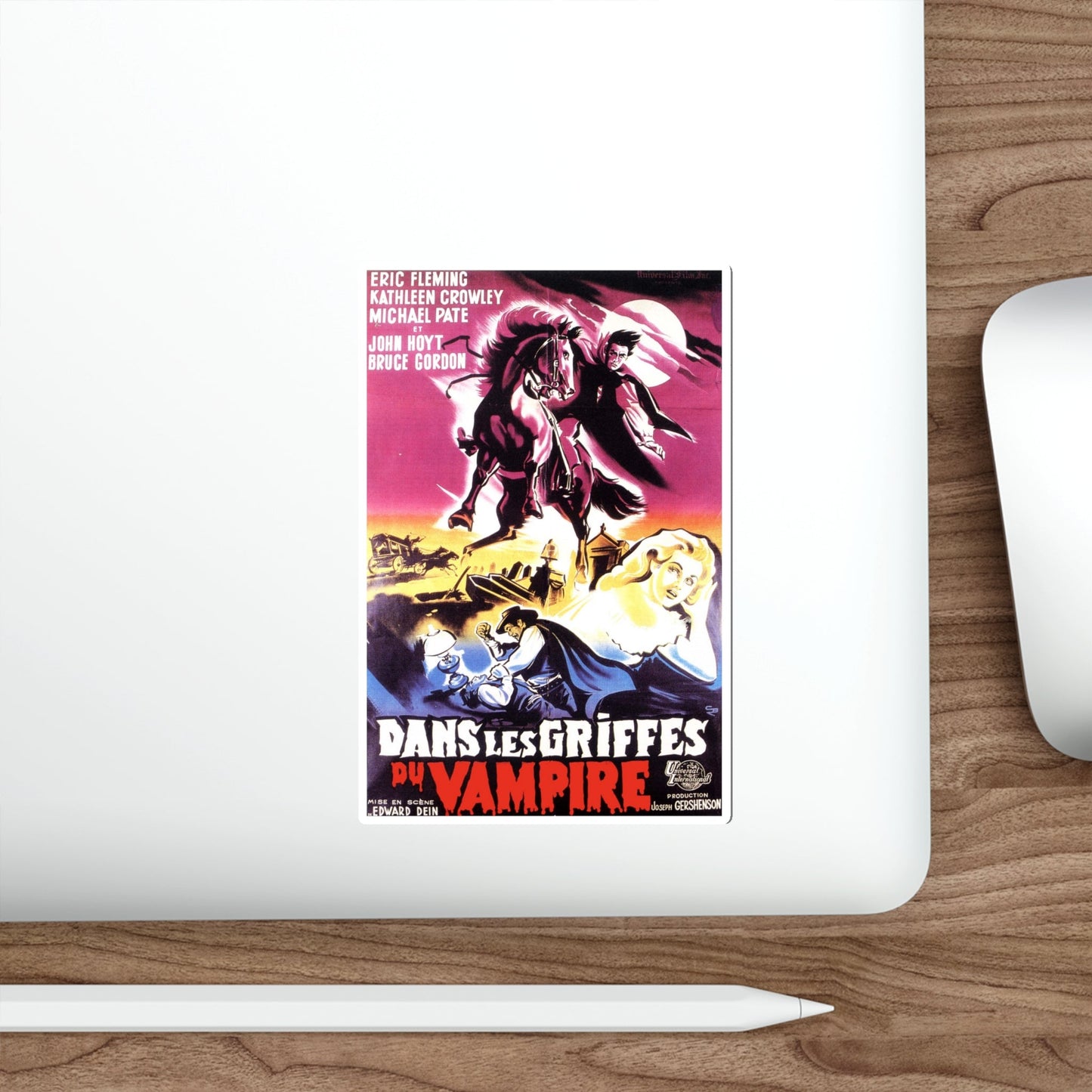 CURSE OF THE UNDEAD (FRENCH) 1959 Movie Poster STICKER Vinyl Die-Cut Decal-The Sticker Space