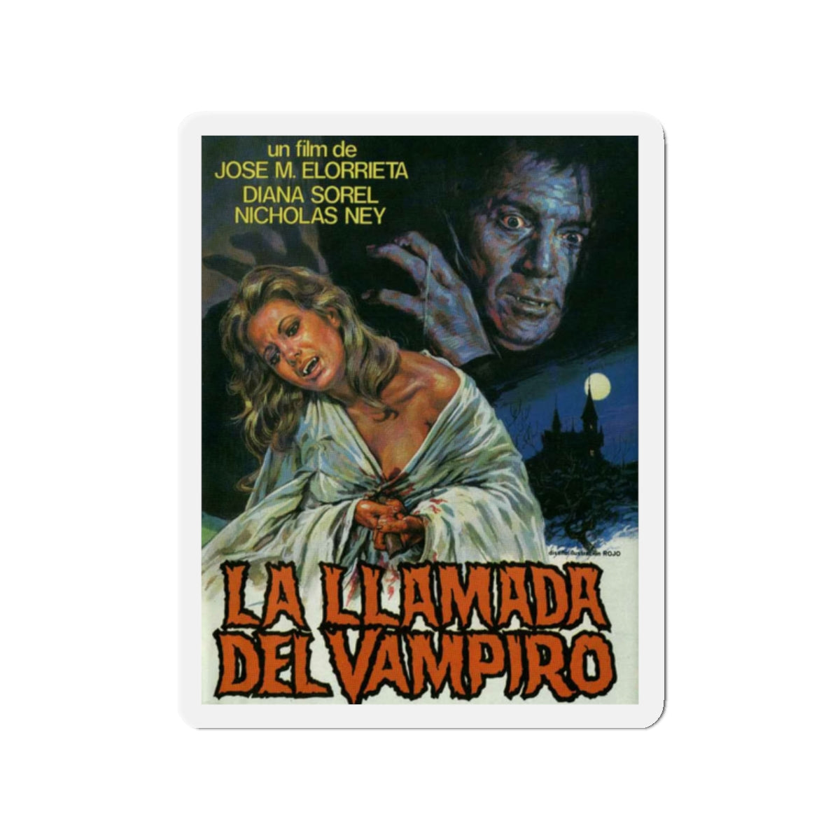 CURSE OF THE VAMPIRE 1966 Movie Poster - Die-Cut Magnet-2" x 2"-The Sticker Space