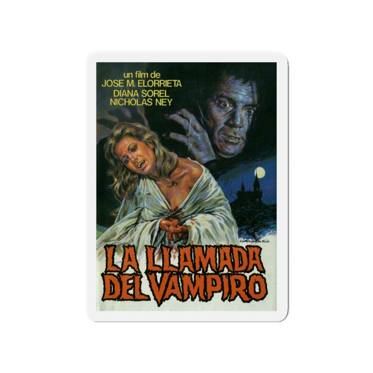 CURSE OF THE VAMPIRE 1966 Movie Poster - Die-Cut Magnet-4" x 4"-The Sticker Space