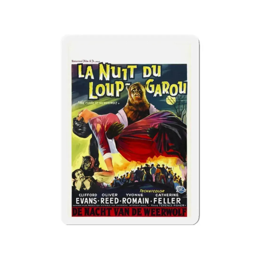CURSE OF THE WEREWOLF (BELGIAN) 1961 Movie Poster - Refrigerator Magnet 2 Inch - The Sticker Space