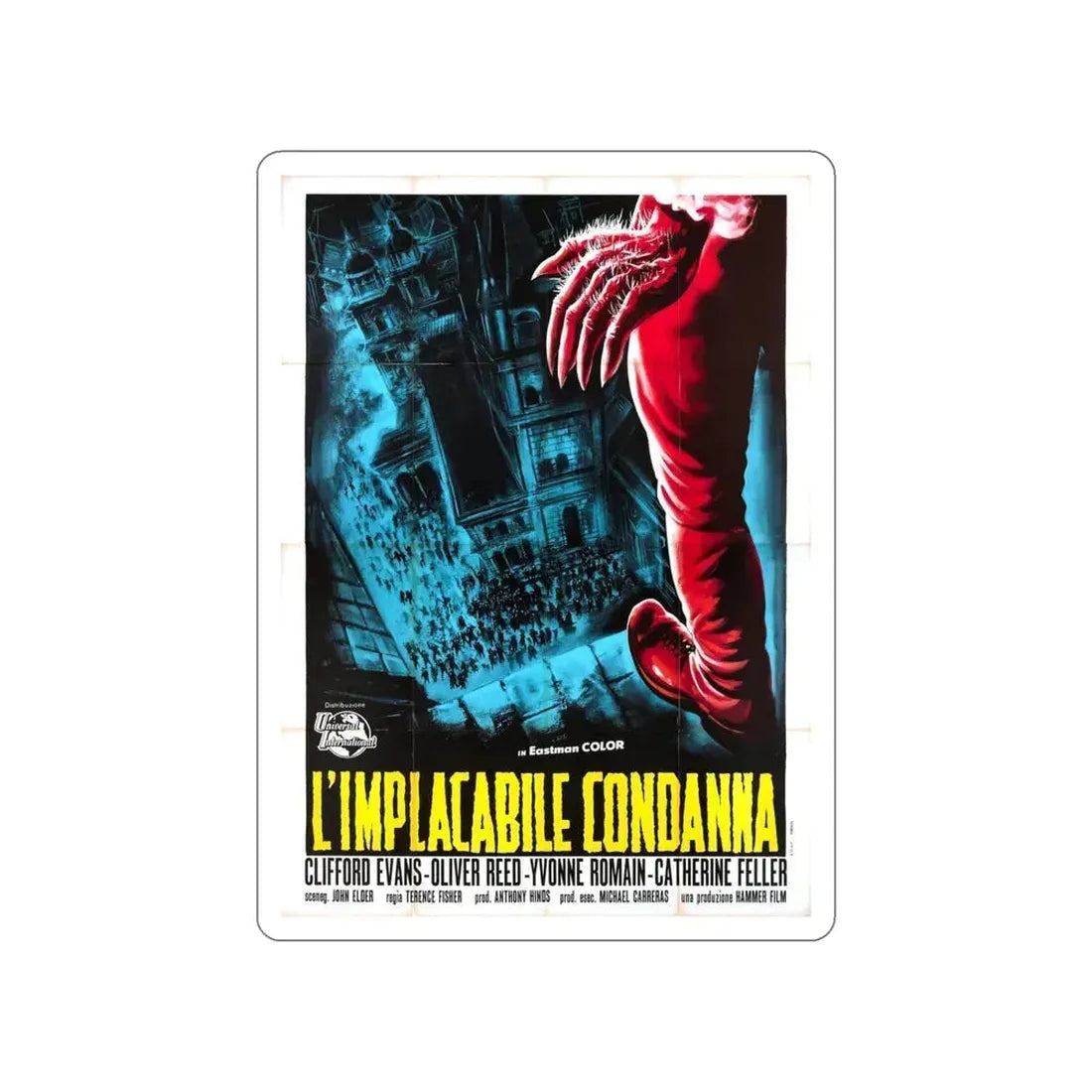 CURSE OF THE WEREWOLF (ITALIAN) 1961 Movie Poster STICKER Vinyl Die-Cut Decal 6 Inch - The Sticker Space