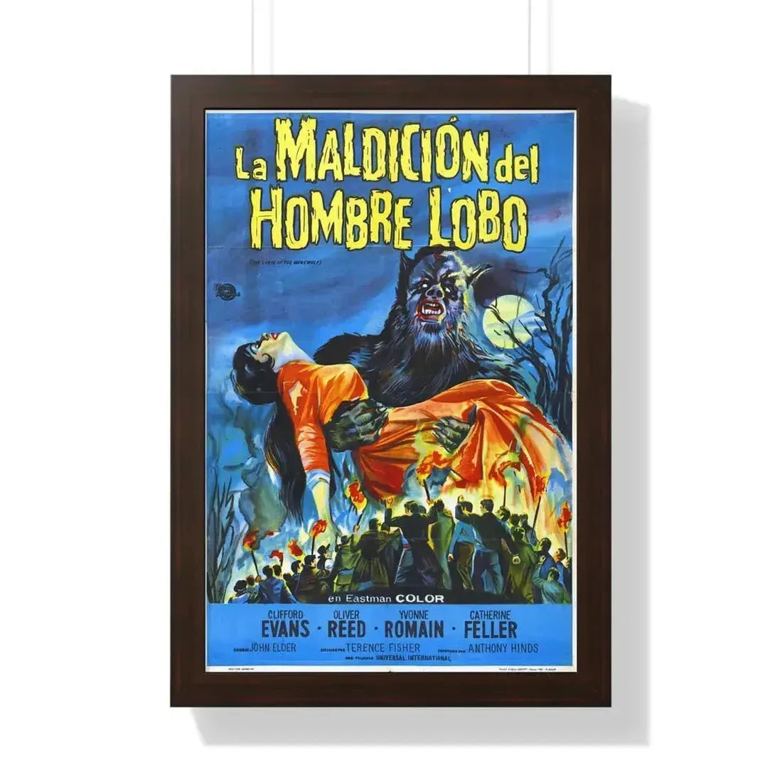 CURSE OF THE WEREWOLF (SPANISH) 1961 - Framed Movie Poster 16″ x 24″ Walnut - The Sticker Space