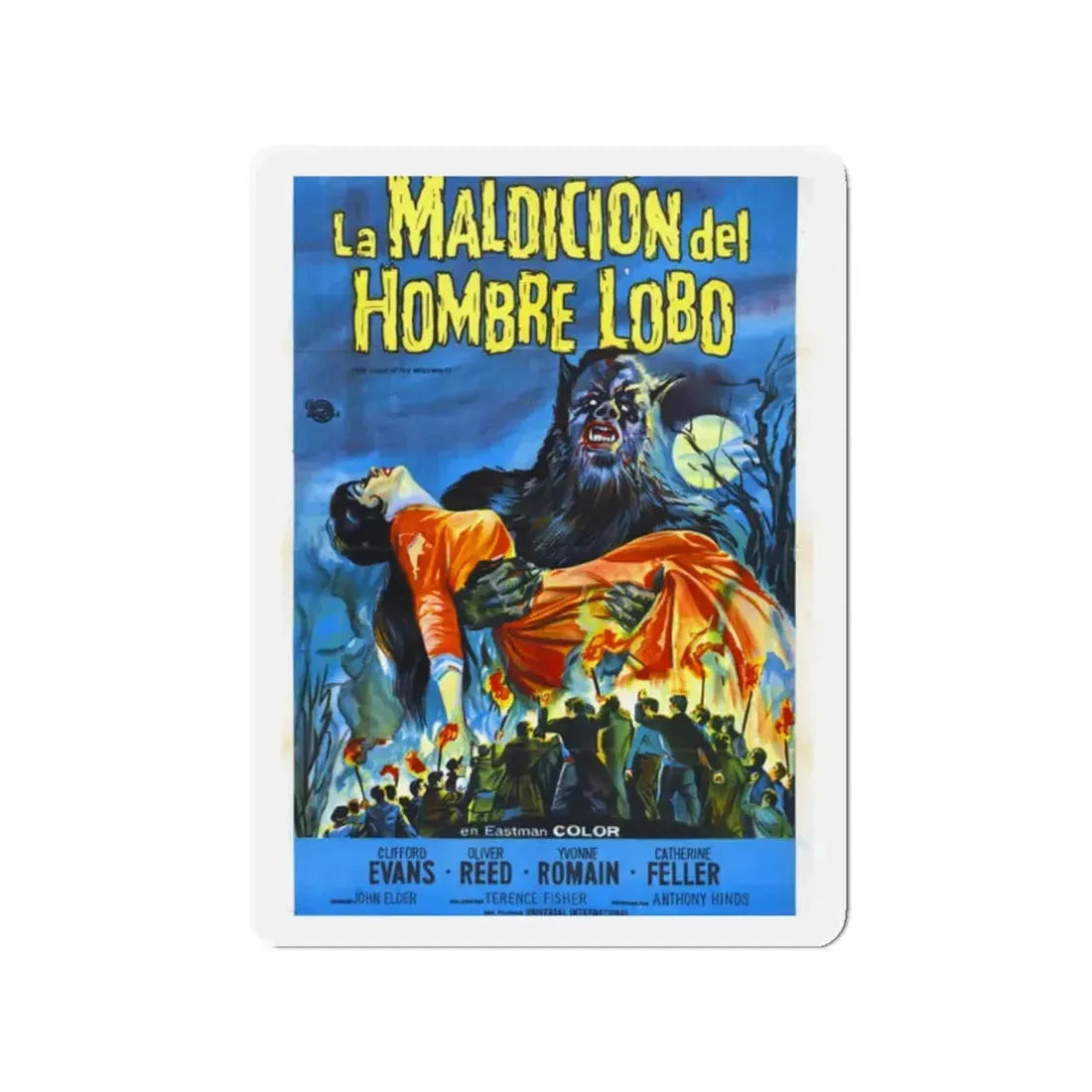 CURSE OF THE WEREWOLF (SPANISH) 1961 Movie Poster - Refrigerator Magnet 2 Inch - The Sticker Space