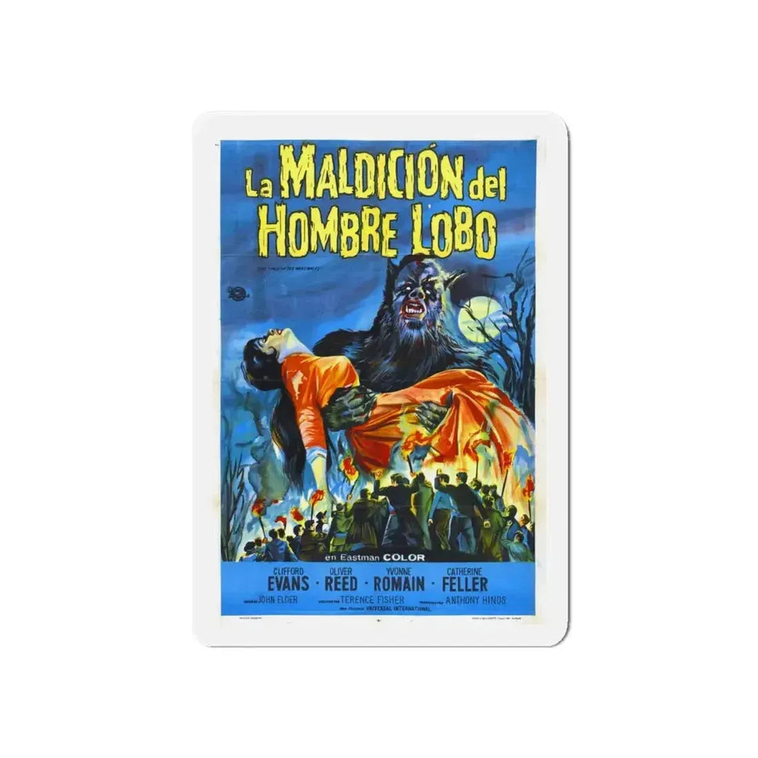 CURSE OF THE WEREWOLF (SPANISH) 1961 Movie Poster - Refrigerator Magnet - The Sticker Space