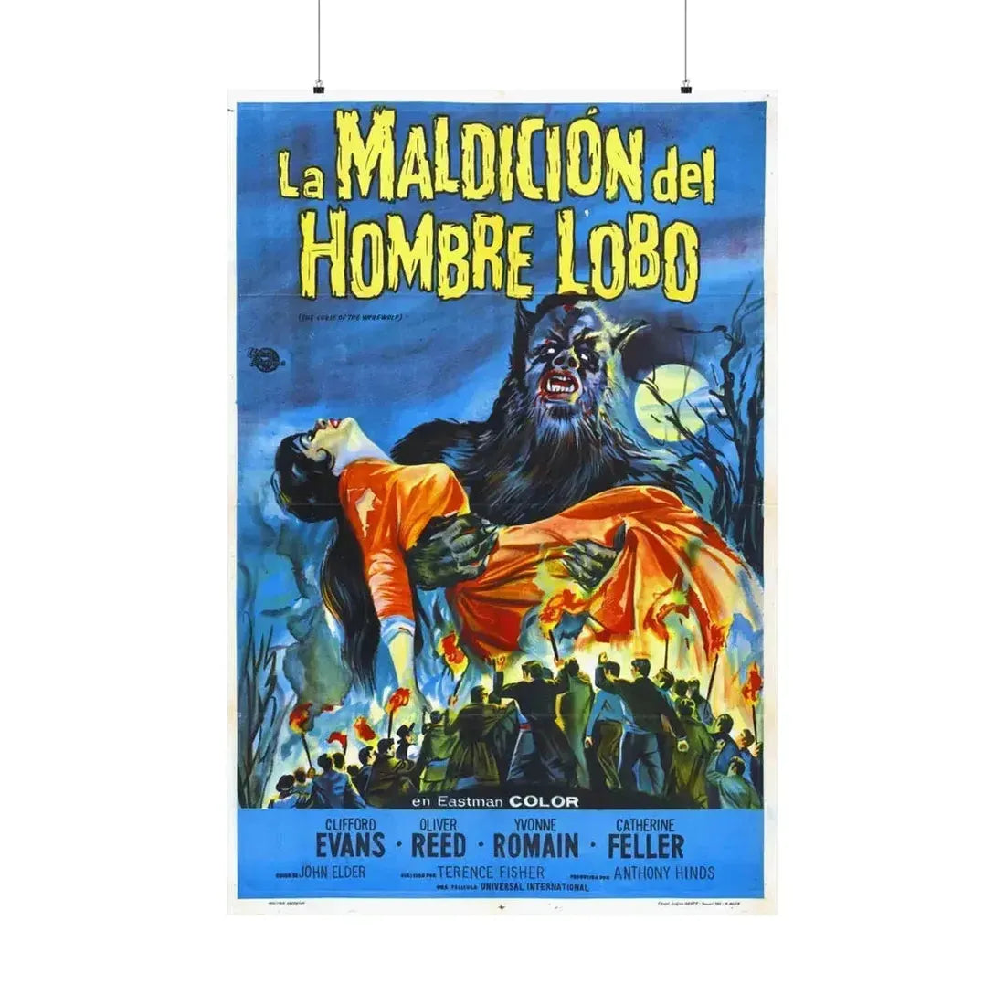 CURSE OF THE WEREWOLF (SPANISH) 1961 - Paper Movie Poster 36" x 54" Matte - The Sticker Space