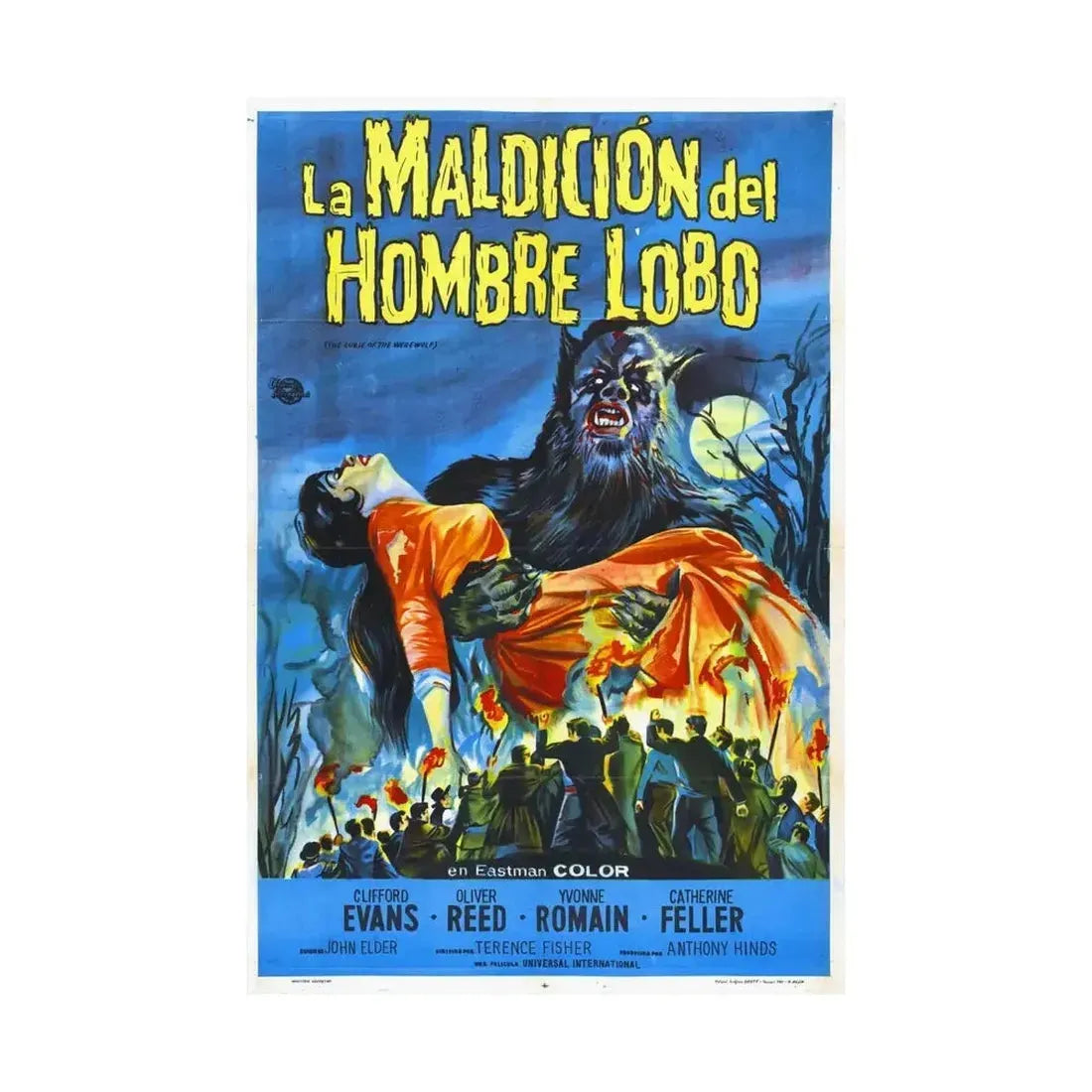 CURSE OF THE WEREWOLF (SPANISH) 1961 - Paper Movie Poster - The Sticker Space