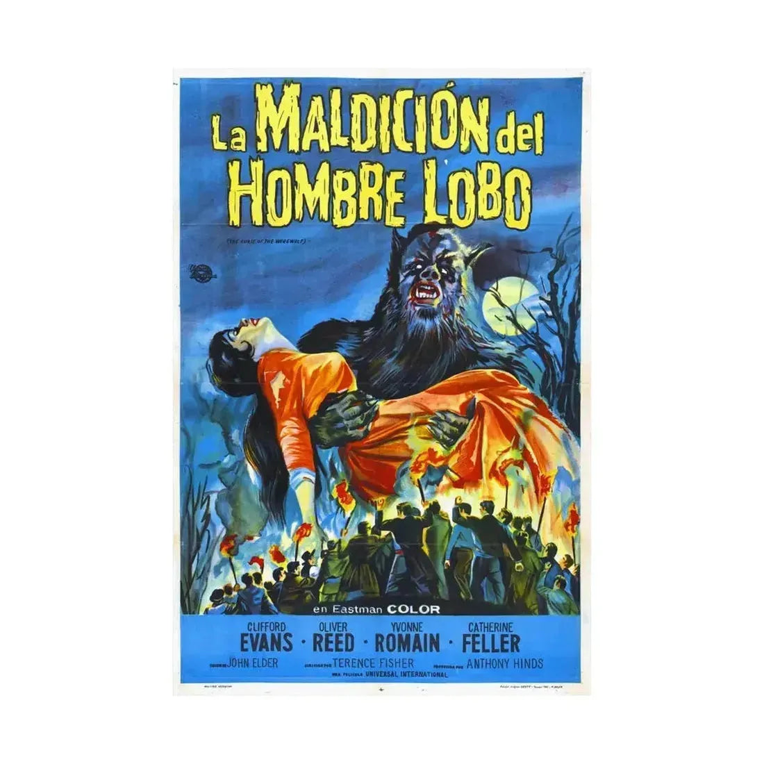 CURSE OF THE WEREWOLF (SPANISH) 1961 - Paper Movie Poster - The Sticker Space
