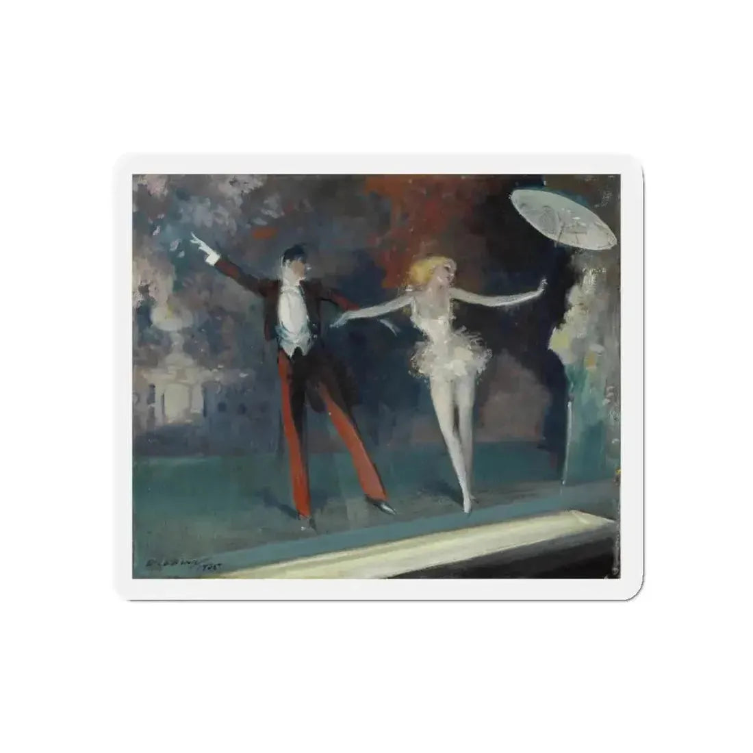 Curtain Call, 1925 (Magazine Illustration) Refrigerator Magnet - The Sticker Space