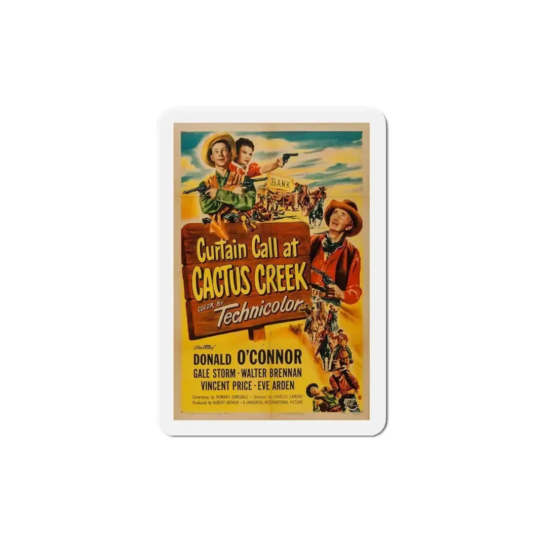 Curtain Call at Cactus Creek 1950 Movie Poster Refrigerator Magnet - The Sticker Space