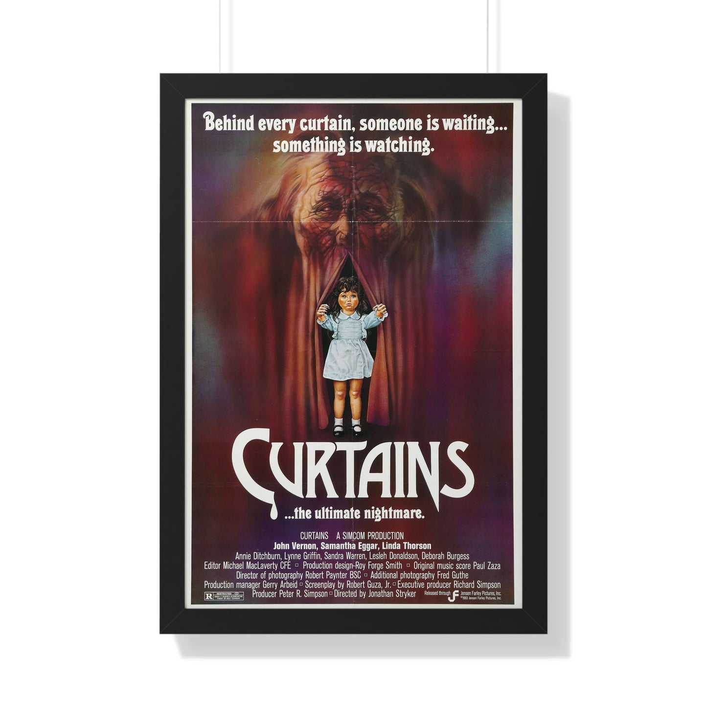 CURTAINS 1983 - Framed Movie Poster-20" x 30"-The Sticker Space