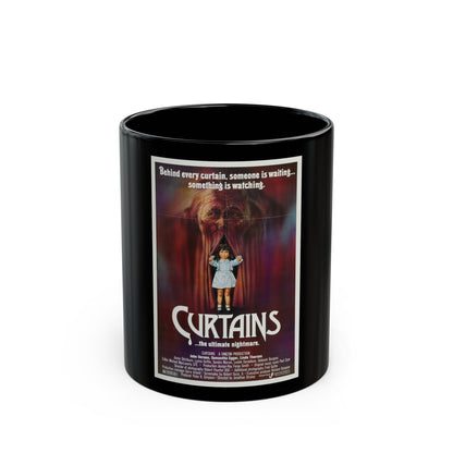 CURTAINS 1983 Movie Poster - Black Coffee Mug-11oz-The Sticker Space