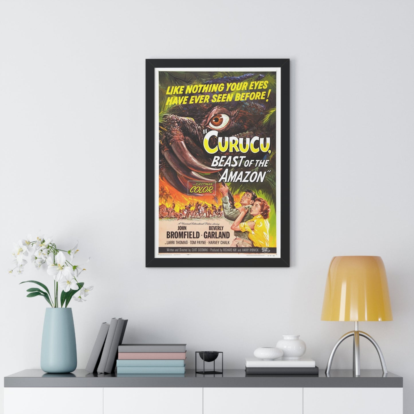 CURUCU, BEAST OF THE AMAZON 1956 - Framed Movie Poster-The Sticker Space