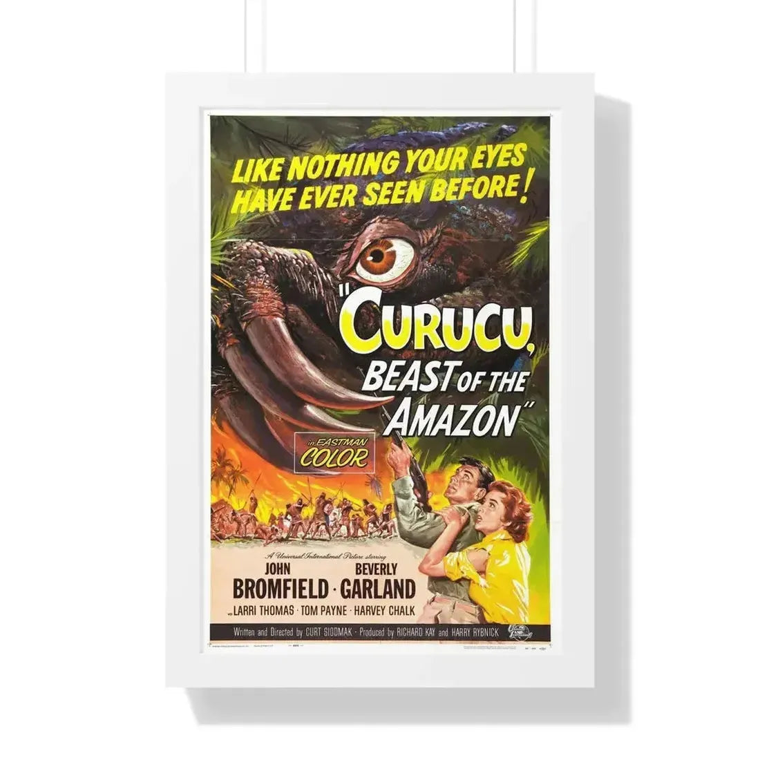 CURUCU, BEAST OF THE AMAZON 1956 - Framed Movie Poster - The Sticker Space