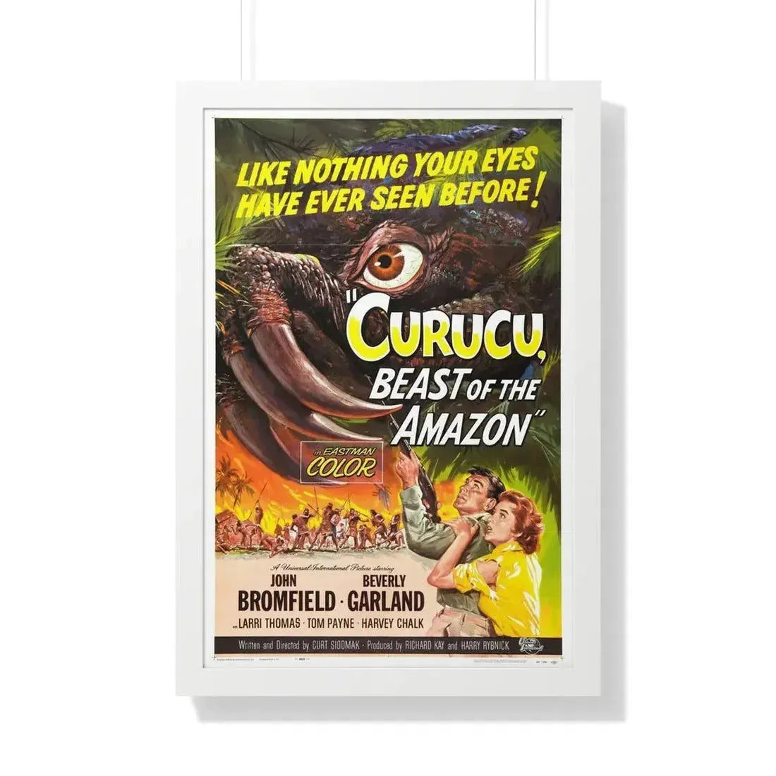 CURUCU, BEAST OF THE AMAZON 1956 - Framed Movie Poster - The Sticker Space