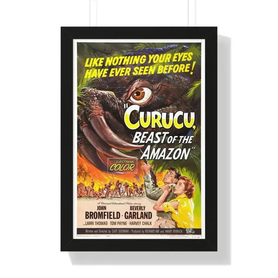 CURUCU, BEAST OF THE AMAZON 1956 - Framed Movie Poster - The Sticker Space