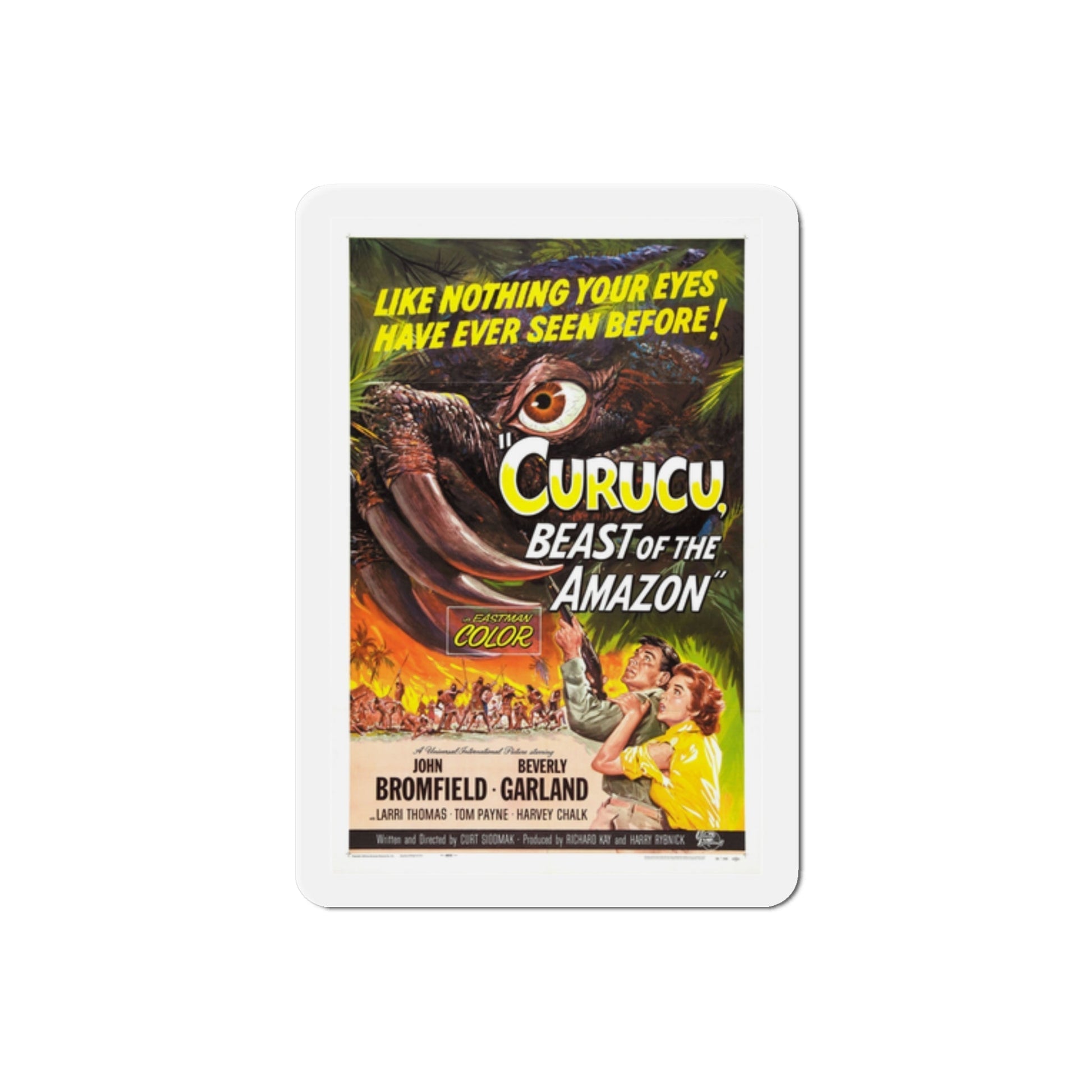 Curucu Beast of the Amazon 1956 Movie Poster Die-Cut Magnet-2 Inch-The Sticker Space