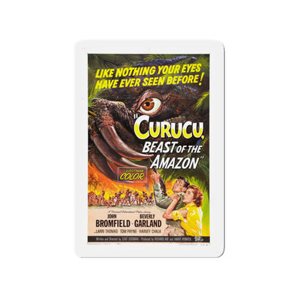 CURUCU, BEAST OF THE AMAZON 1956 Movie Poster - Die-Cut Magnet-3" x 3"-The Sticker Space