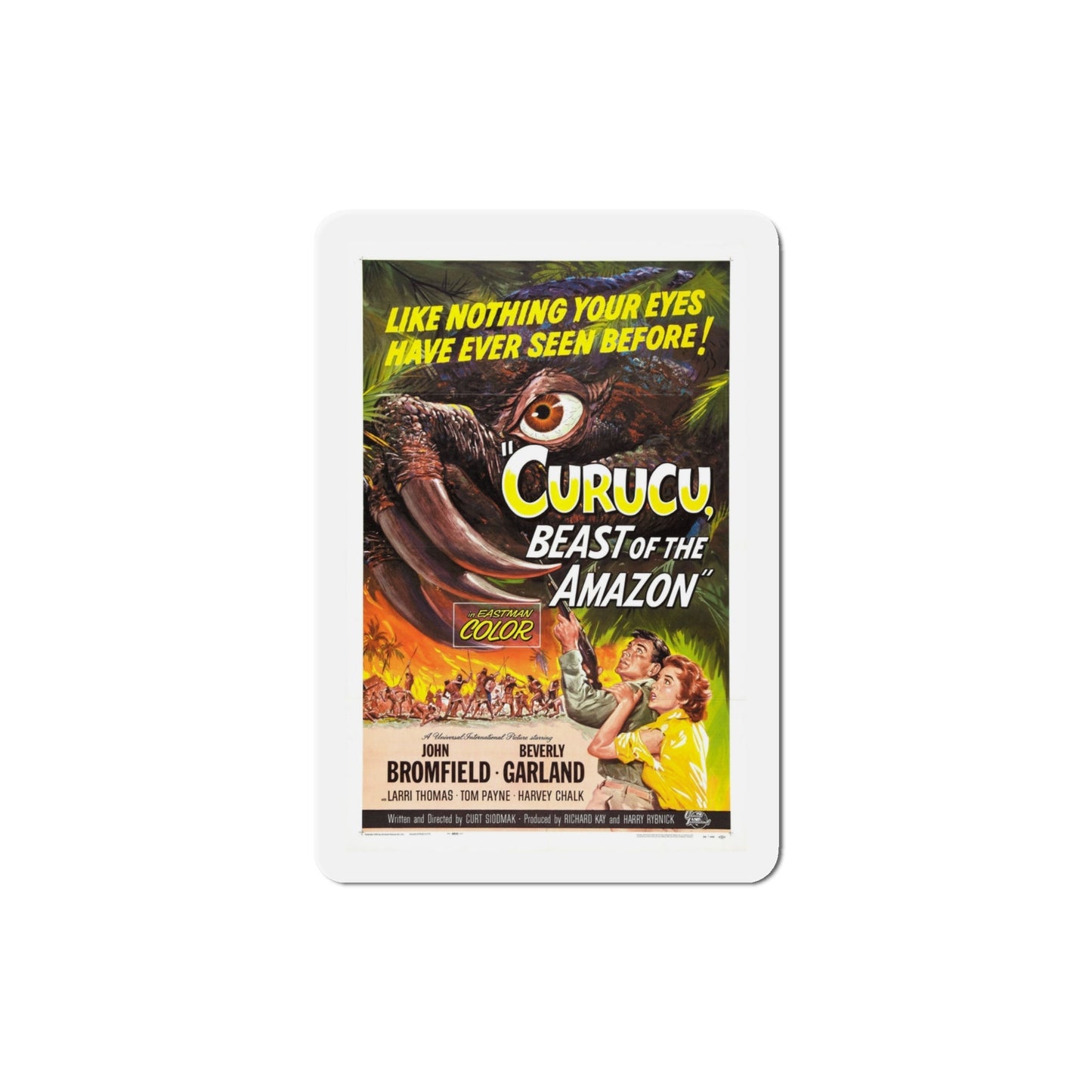 Curucu Beast of the Amazon 1956 Movie Poster Die-Cut Magnet-4 Inch-The Sticker Space