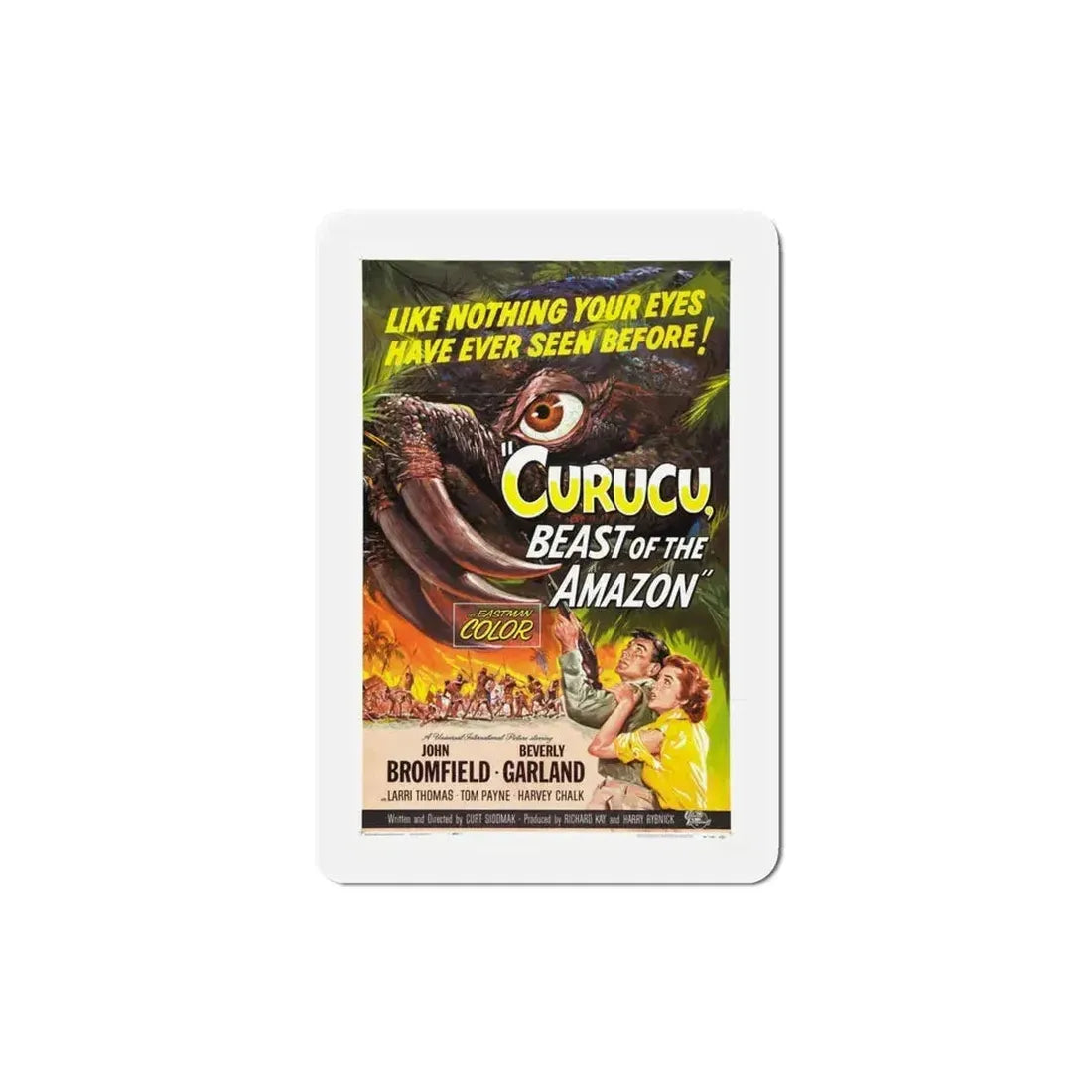Curucu Beast of the Amazon 1956 Movie Poster Refrigerator Magnet 4 Inch - The Sticker Space